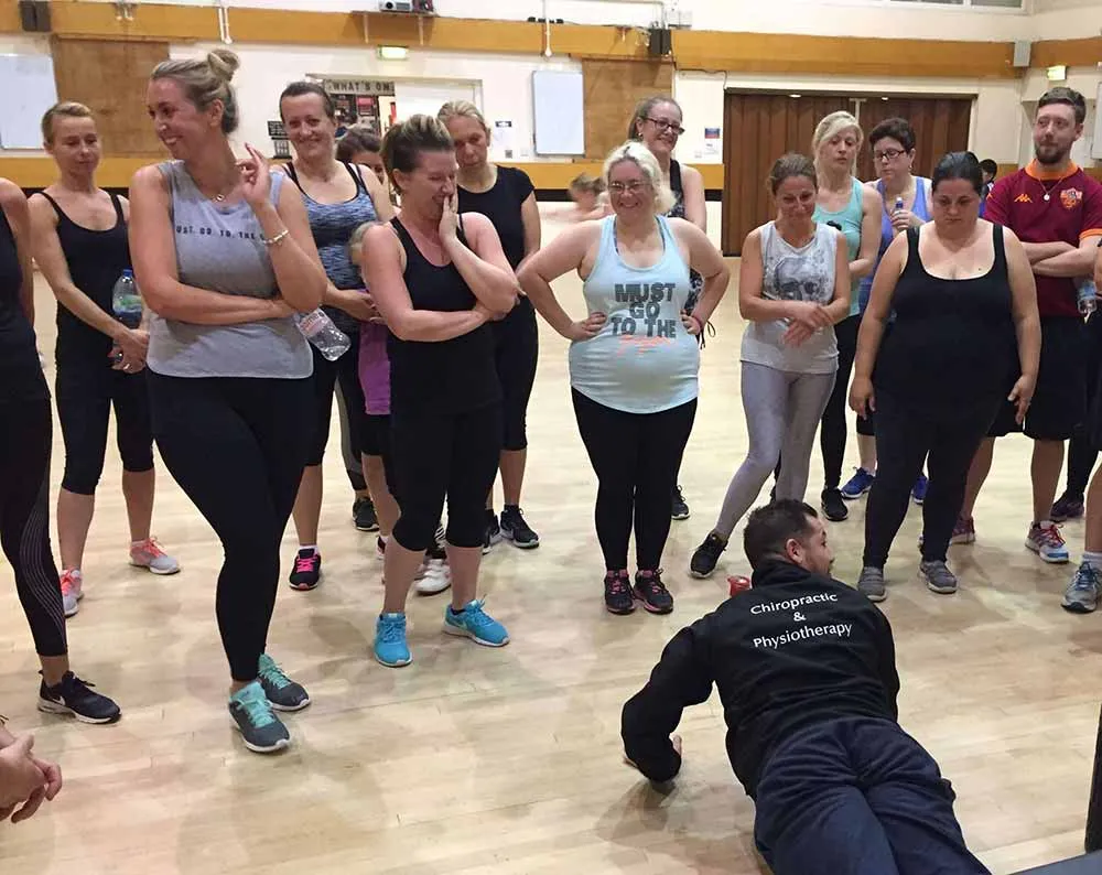 Group exercise workshop run by the MGM Clinics team